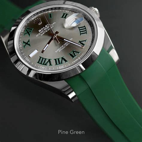 green rolex rubber strap